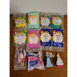 Lot of McDonald's Barbie Doll Happy Meal Toys 1990s Vintage - New and Used